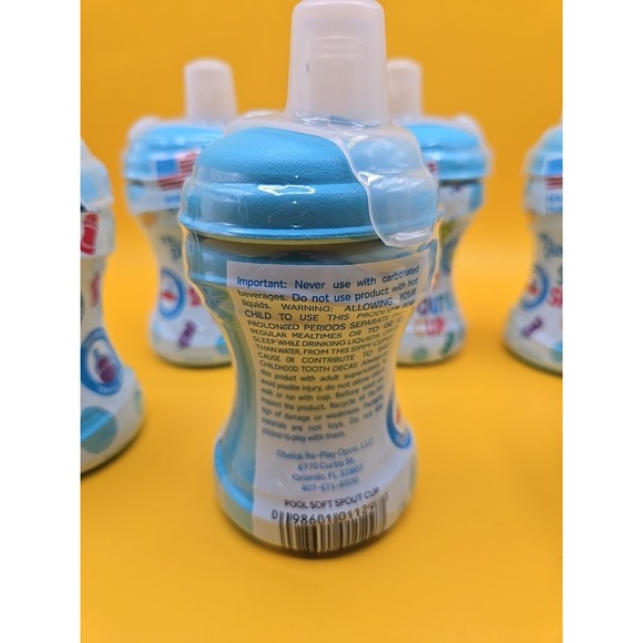 Lot of 6 Re-Play Recycled Soft Spout Sippy Cup - Blue 8 fluid ounces - Toddlers - Picture 3 of 3